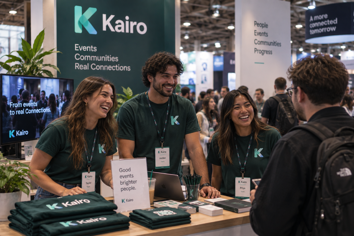 Kairo team at an event vendor booth.
